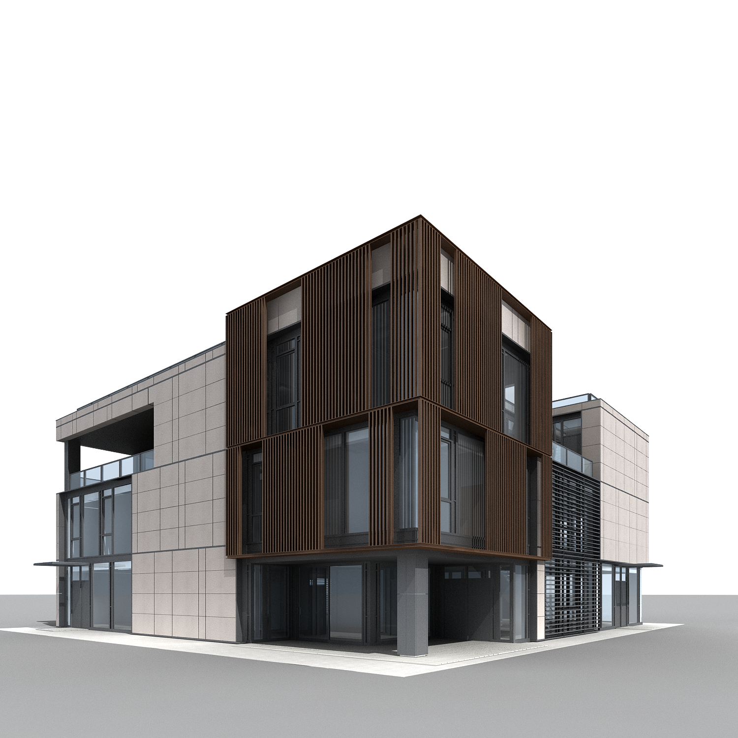 Tian’an Qingdao Officepark detailed 3d Model in the planning stage