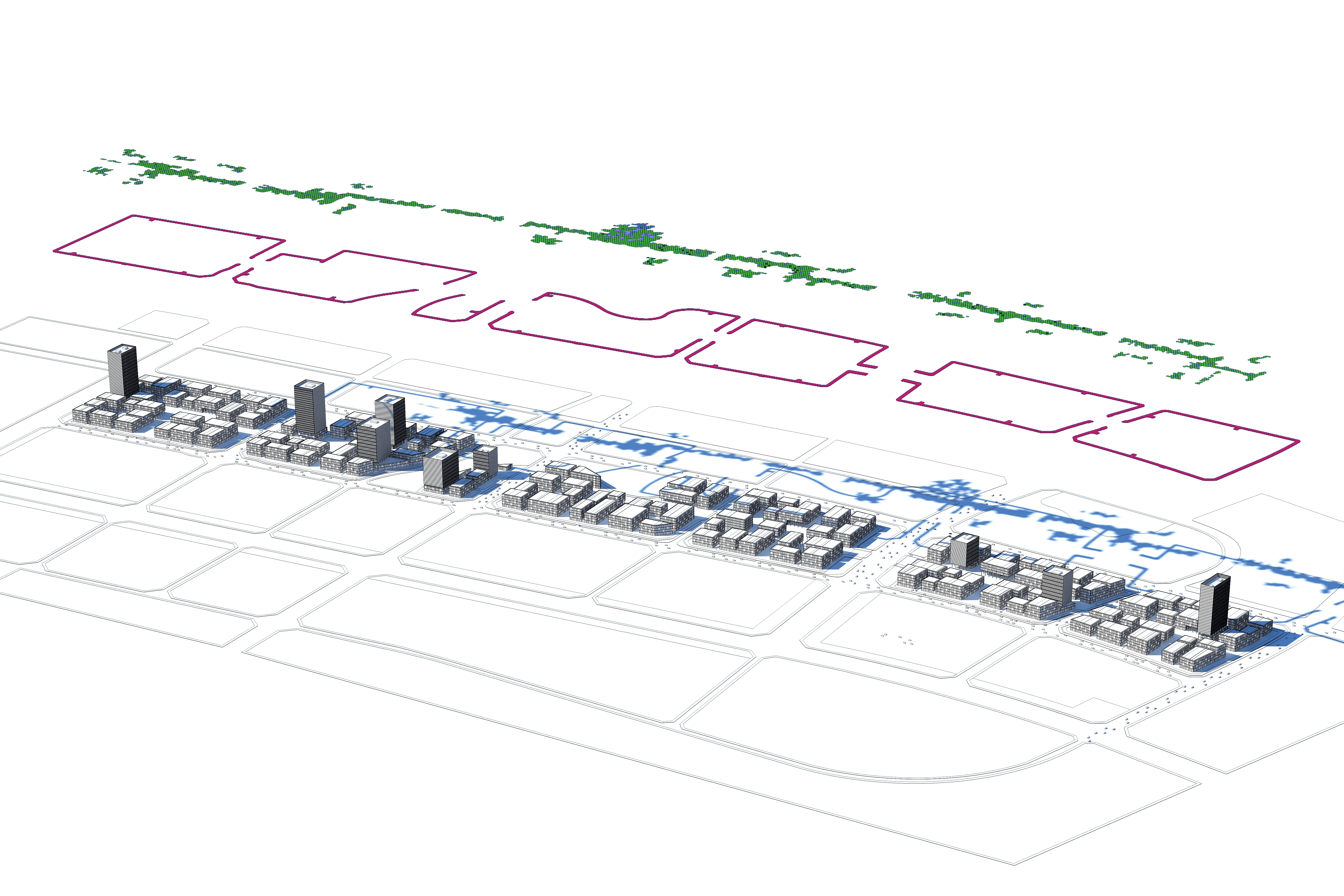 Wuhan Optic Valley Healthcare Park 3D Diagram