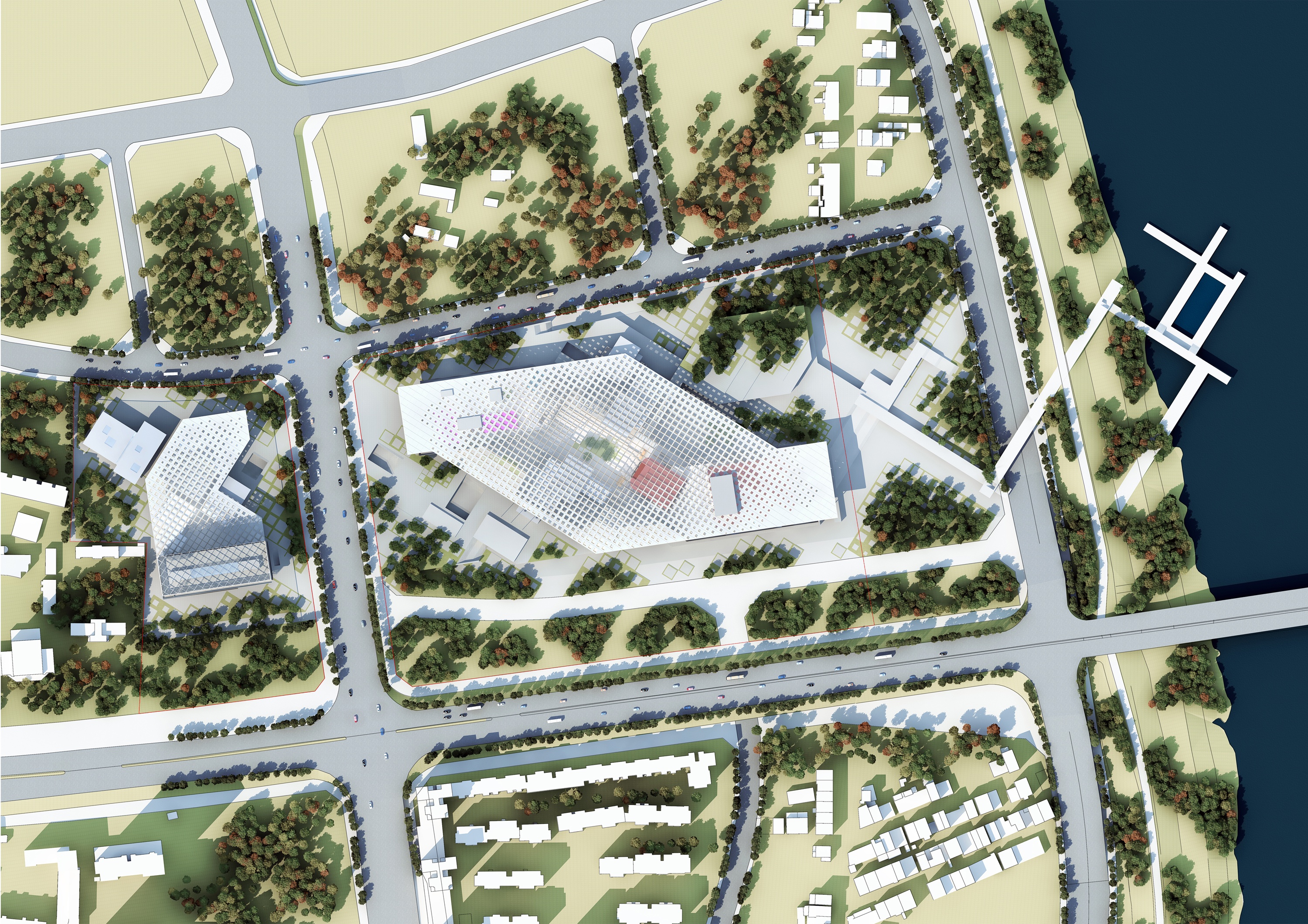 Wuhan Huangpi District Civic Center Siteplan