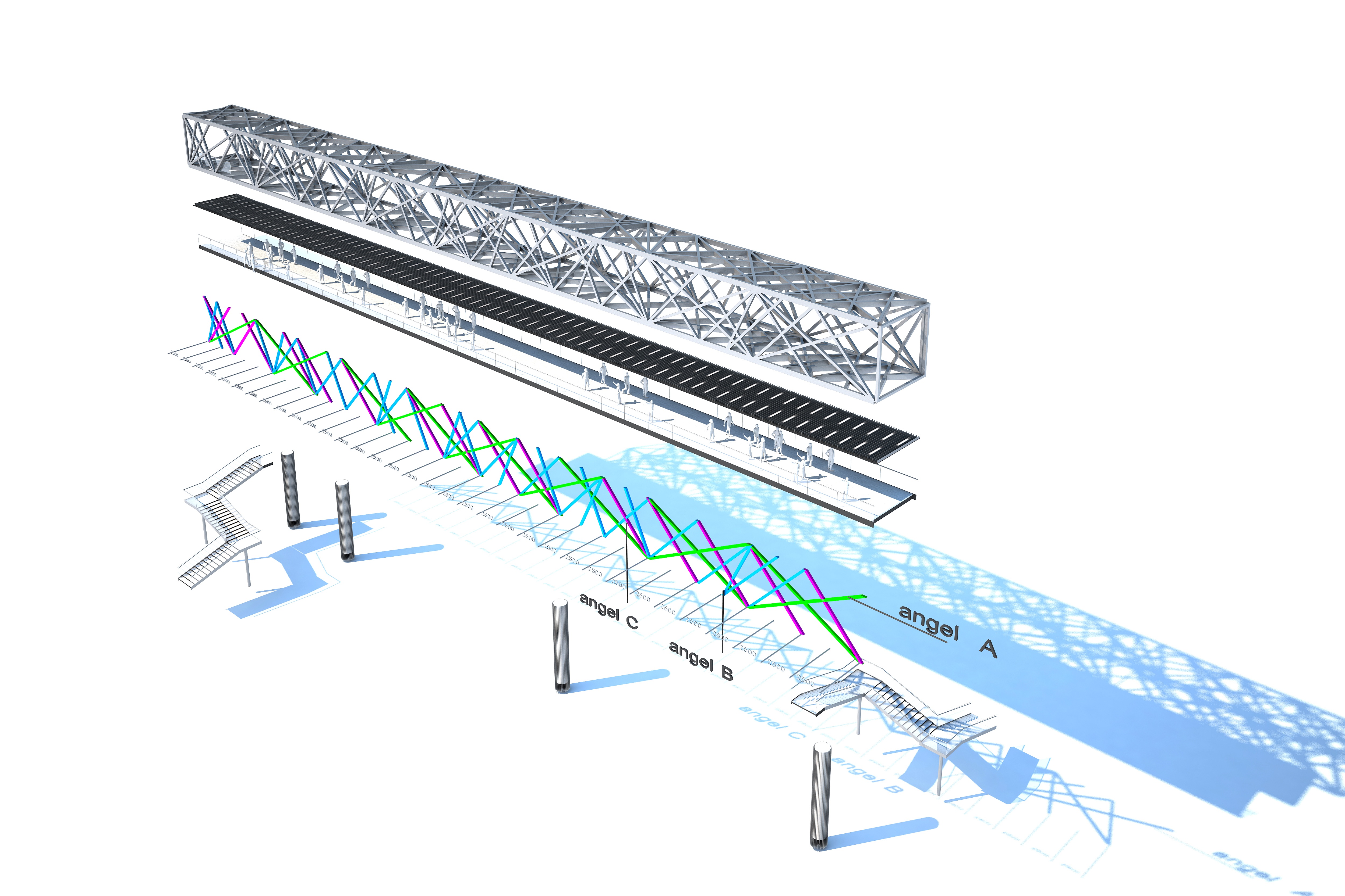Pedestrian Bridge CR Diagram Bridge Design Elements
