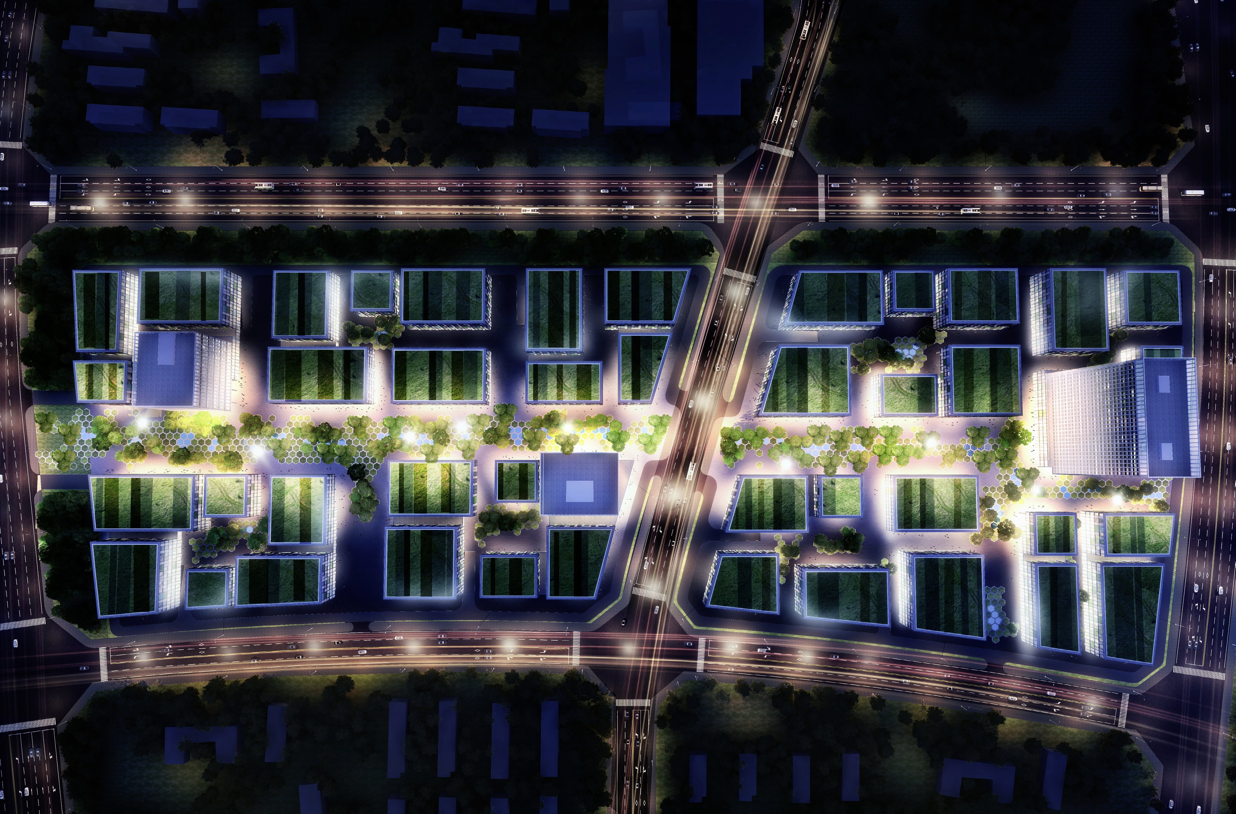 Wuhan Optic Valley Healthcare Park Top View