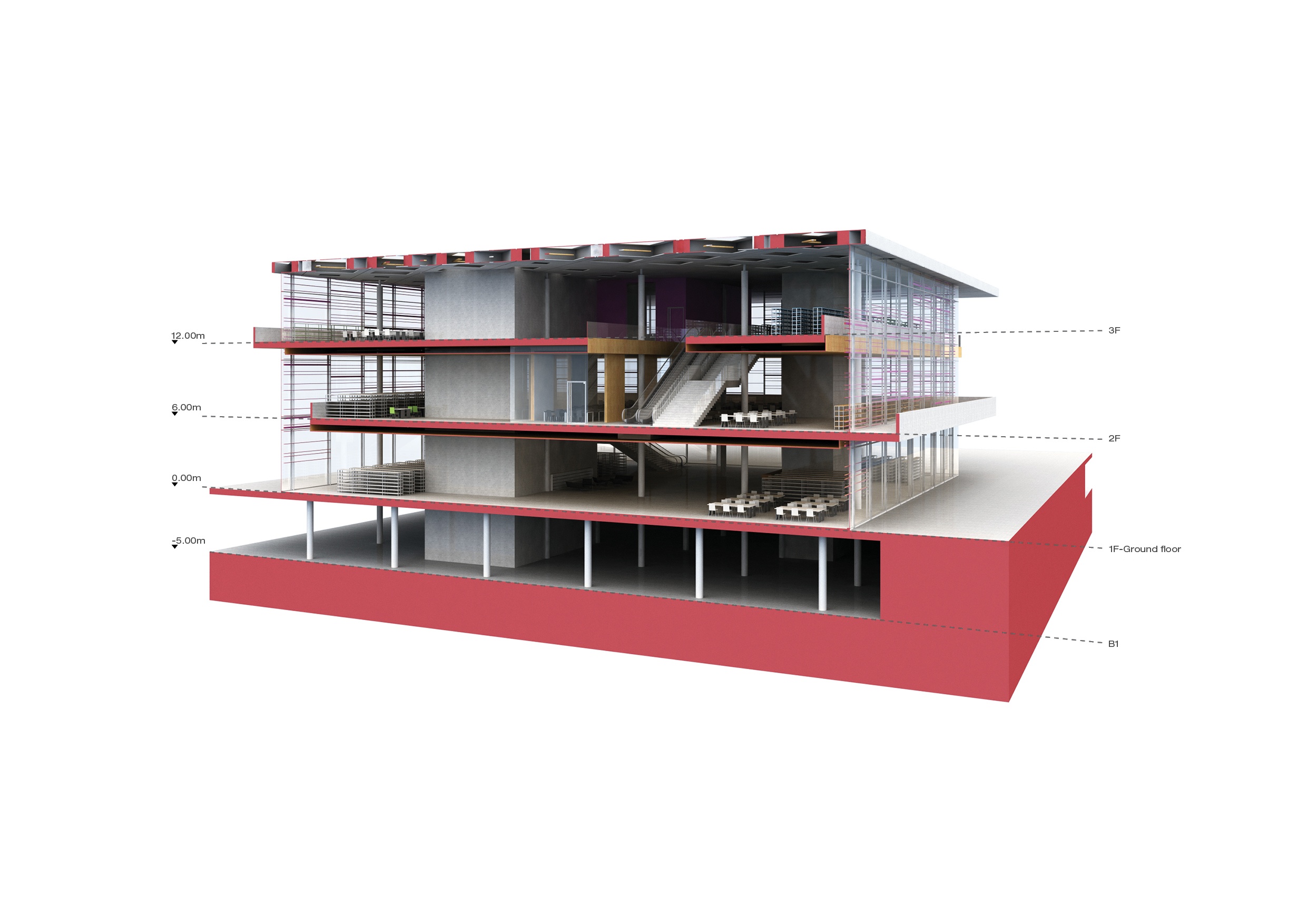 Wuhan Huangpi District Civic Center 3d Section