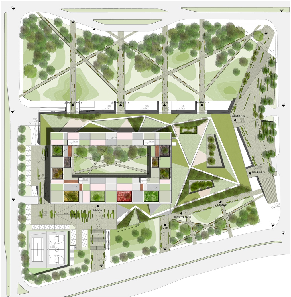 Human Resource Building Landscape Design Siteplan
